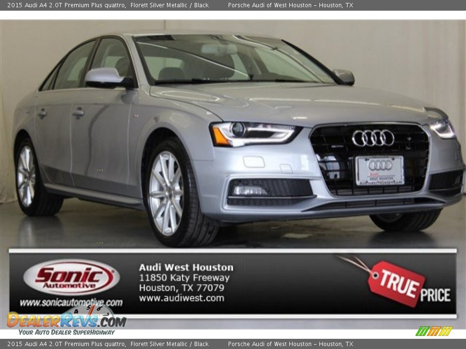 2015 Audi A4 2.0T Premium Plus quattro Florett Silver Metallic / Black Photo #1