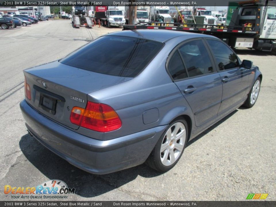 2003 BMW 3 Series 325i Sedan Steel Blue Metallic / Sand Photo #3