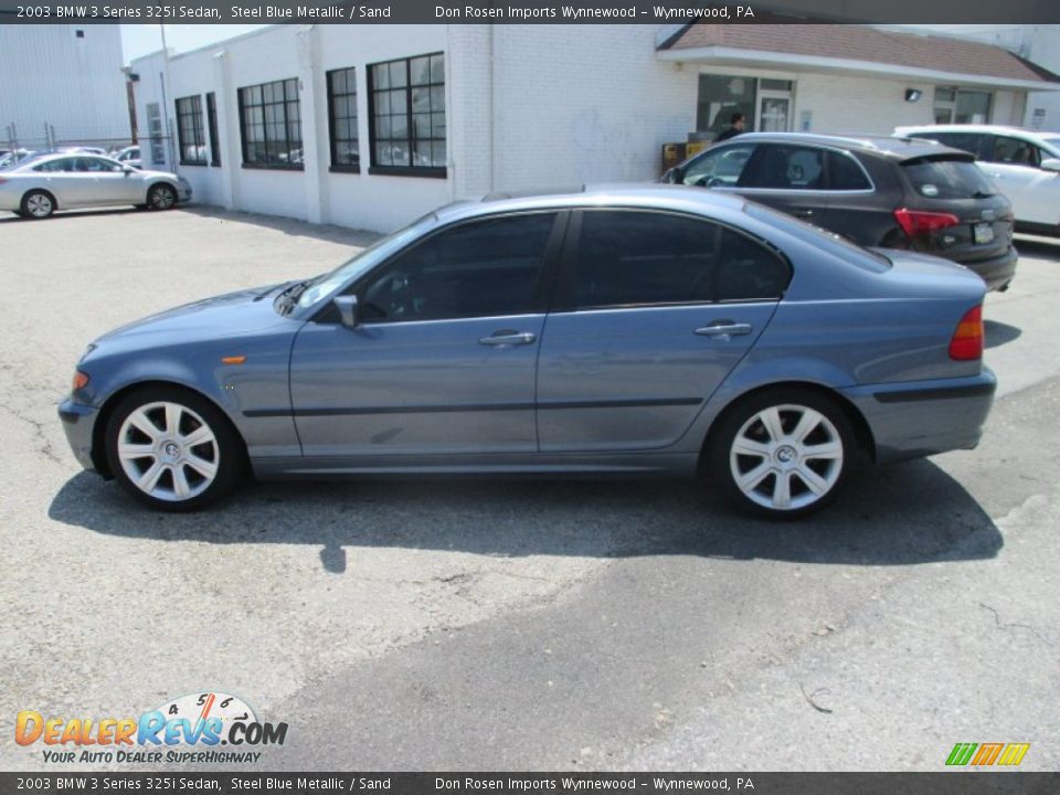 2003 BMW 3 Series 325i Sedan Steel Blue Metallic / Sand Photo #7