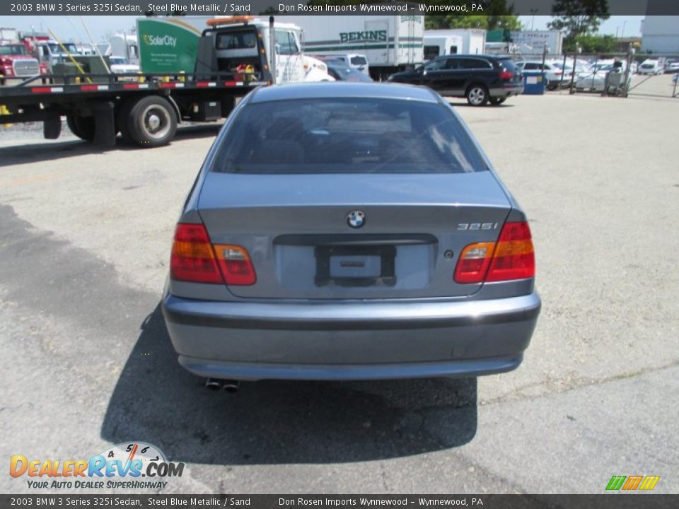 2003 BMW 3 Series 325i Sedan Steel Blue Metallic / Sand Photo #10