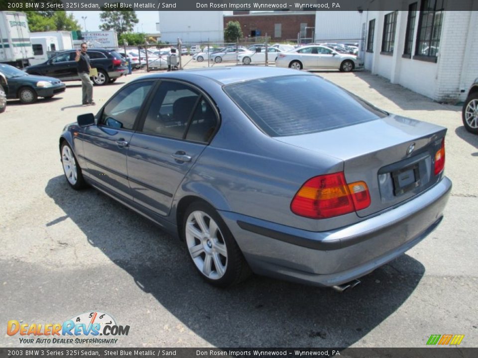 2003 BMW 3 Series 325i Sedan Steel Blue Metallic / Sand Photo #11
