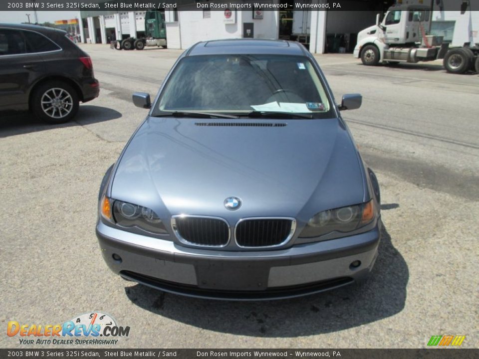 2003 BMW 3 Series 325i Sedan Steel Blue Metallic / Sand Photo #12