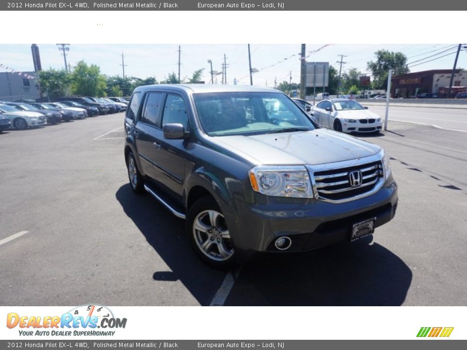 2012 Honda Pilot EX-L 4WD Polished Metal Metallic / Black Photo #2