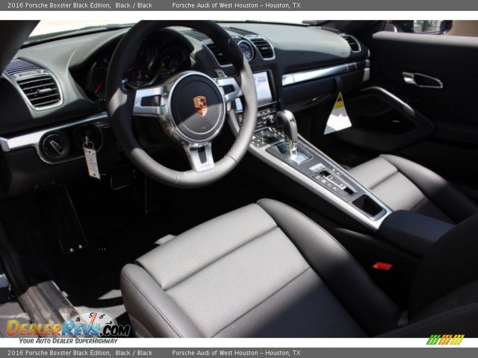 Black Interior - 2016 Porsche Boxster Black Edition Photo #19