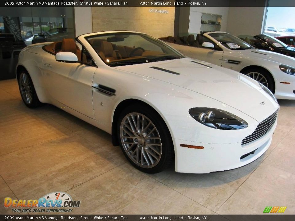 2009 Aston Martin V8 Vantage Roadster Stratus White / Sahara Tan Photo #1