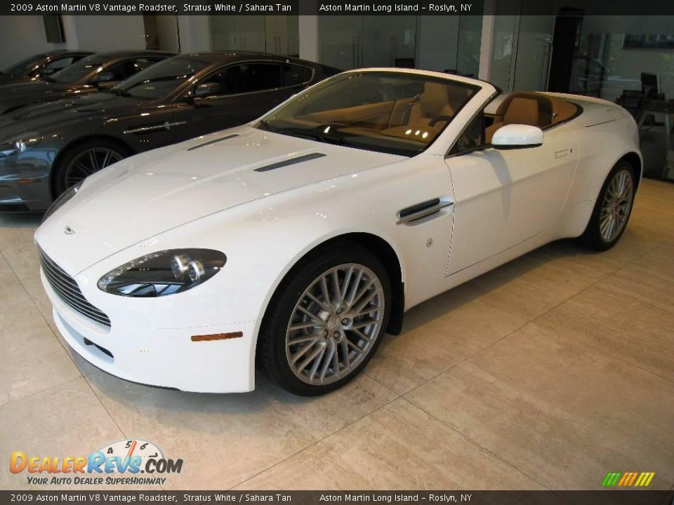 2009 Aston Martin V8 Vantage Roadster Stratus White / Sahara Tan Photo #3
