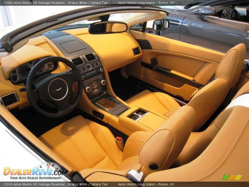 2009 Aston Martin V8 Vantage Roadster Stratus White / Sahara Tan Photo #5