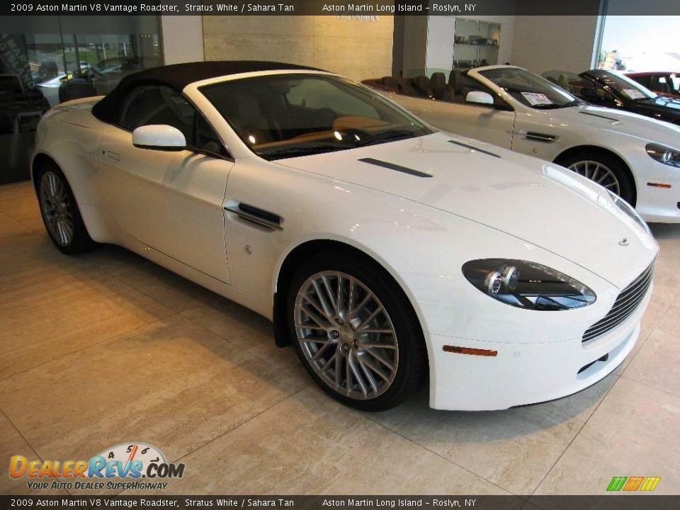 2009 Aston Martin V8 Vantage Roadster Stratus White / Sahara Tan Photo #9