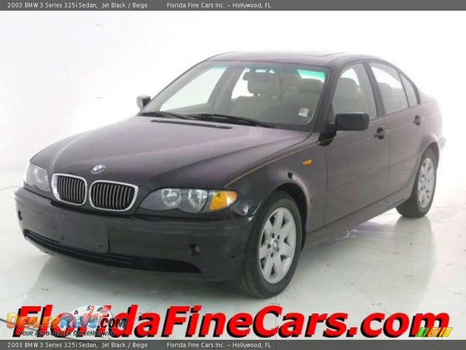 2003 BMW 3 Series 325i Sedan Jet Black / Beige Photo #1