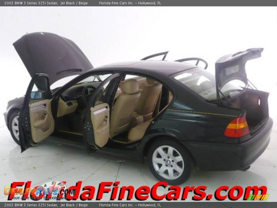 2003 BMW 3 Series 325i Sedan Jet Black / Beige Photo #7