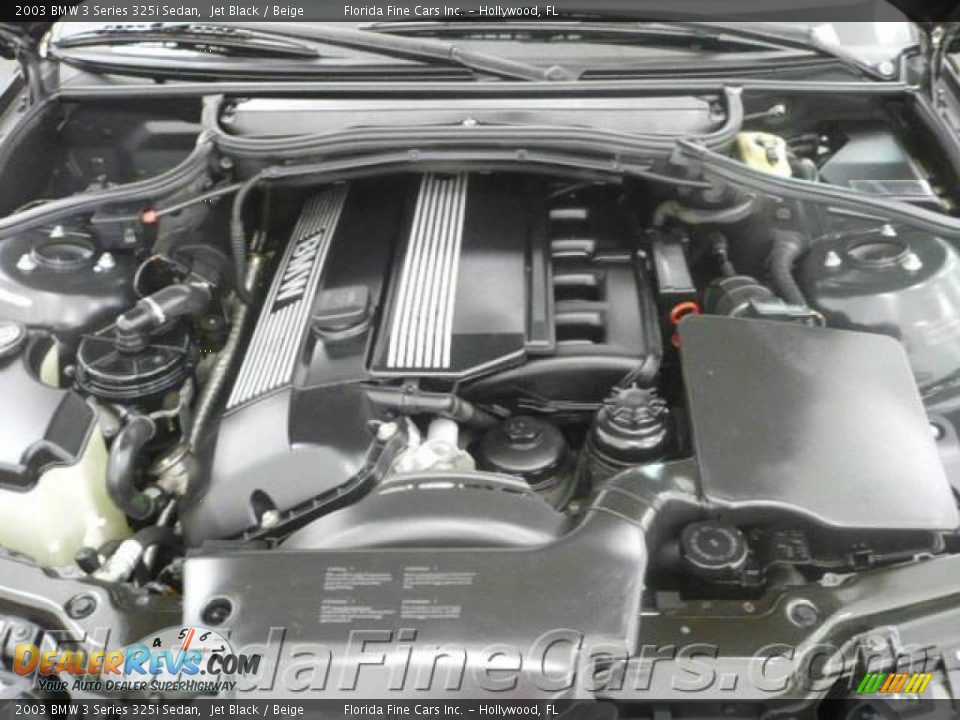 2003 BMW 3 Series 325i Sedan Jet Black / Beige Photo #8