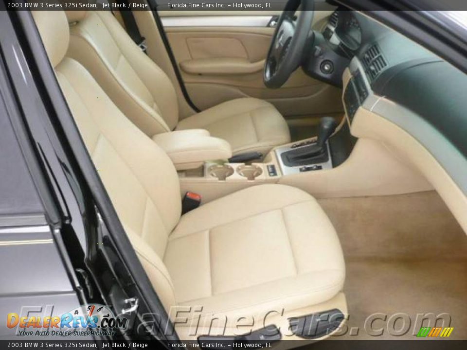 2003 BMW 3 Series 325i Sedan Jet Black / Beige Photo #12
