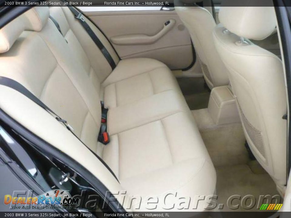 2003 BMW 3 Series 325i Sedan Jet Black / Beige Photo #14