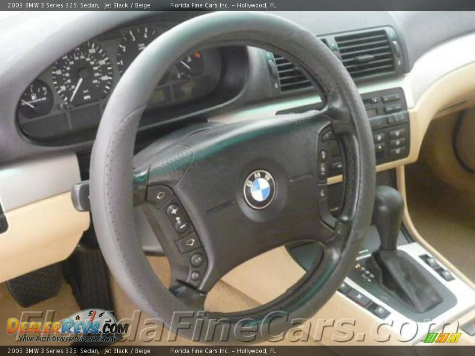 2003 BMW 3 Series 325i Sedan Jet Black / Beige Photo #16