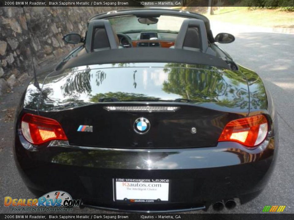 2006 BMW M Roadster Black Sapphire Metallic / Dark Sepang Brown Photo #6