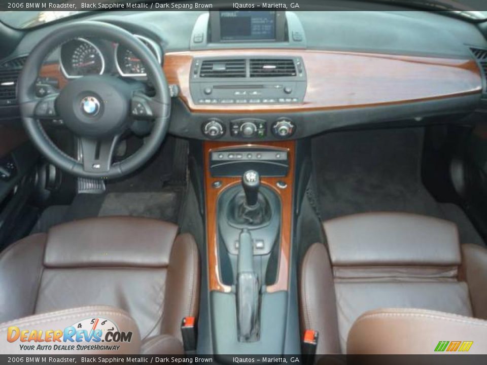 2006 BMW M Roadster Black Sapphire Metallic / Dark Sepang Brown Photo #9