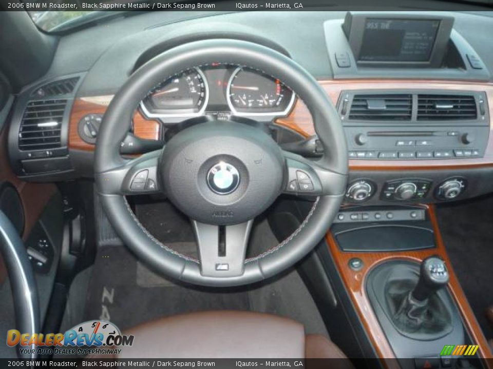 2006 BMW M Roadster Black Sapphire Metallic / Dark Sepang Brown Photo #23