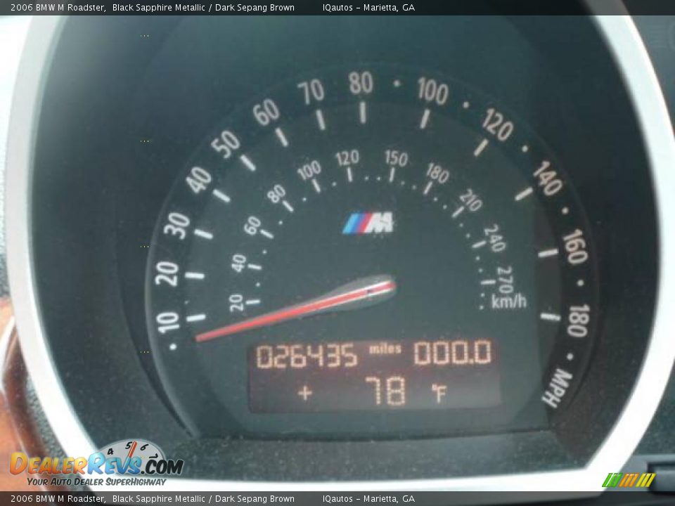2006 BMW M Roadster Black Sapphire Metallic / Dark Sepang Brown Photo #30