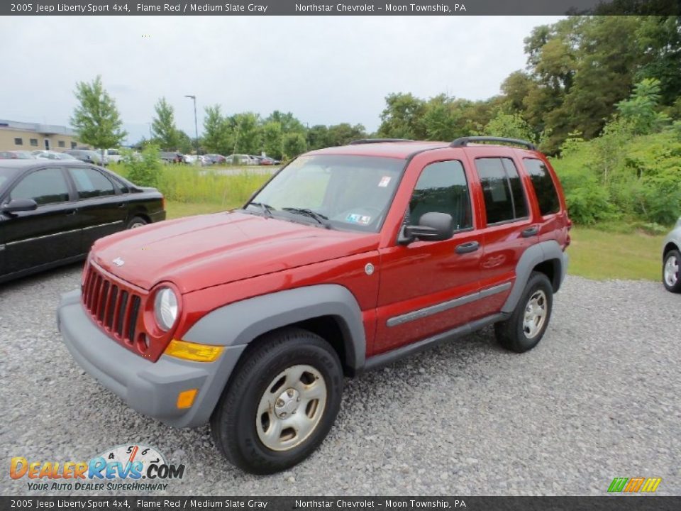 2005 Jeep Liberty Sport 4x4 Flame Red / Medium Slate Gray Photo #1