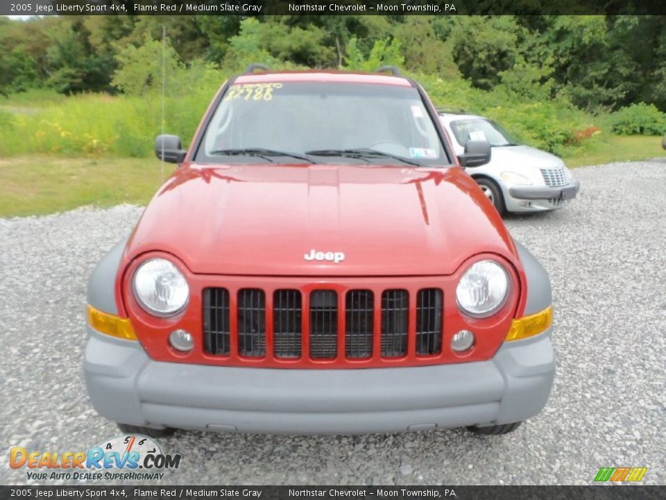 2005 Jeep Liberty Sport 4x4 Flame Red / Medium Slate Gray Photo #2