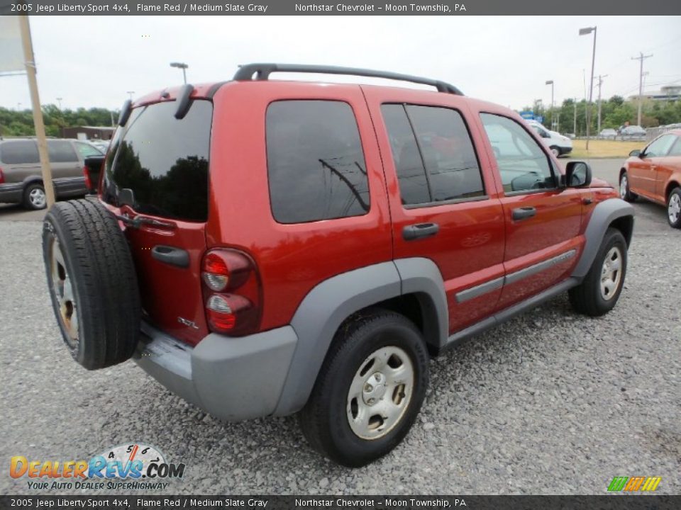 2005 Jeep Liberty Sport 4x4 Flame Red / Medium Slate Gray Photo #5