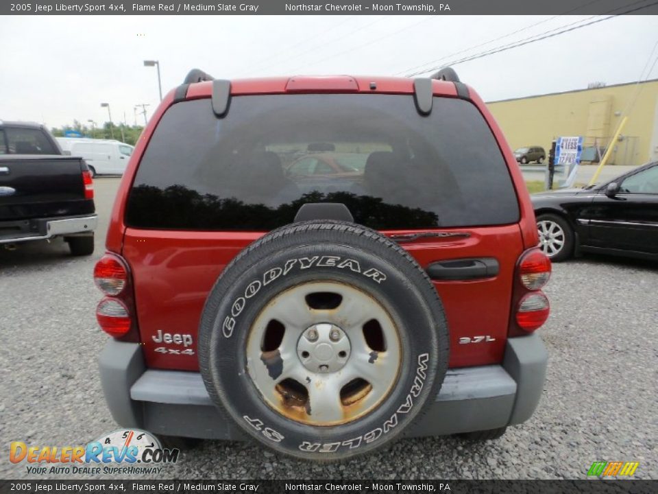 2005 Jeep Liberty Sport 4x4 Flame Red / Medium Slate Gray Photo #6