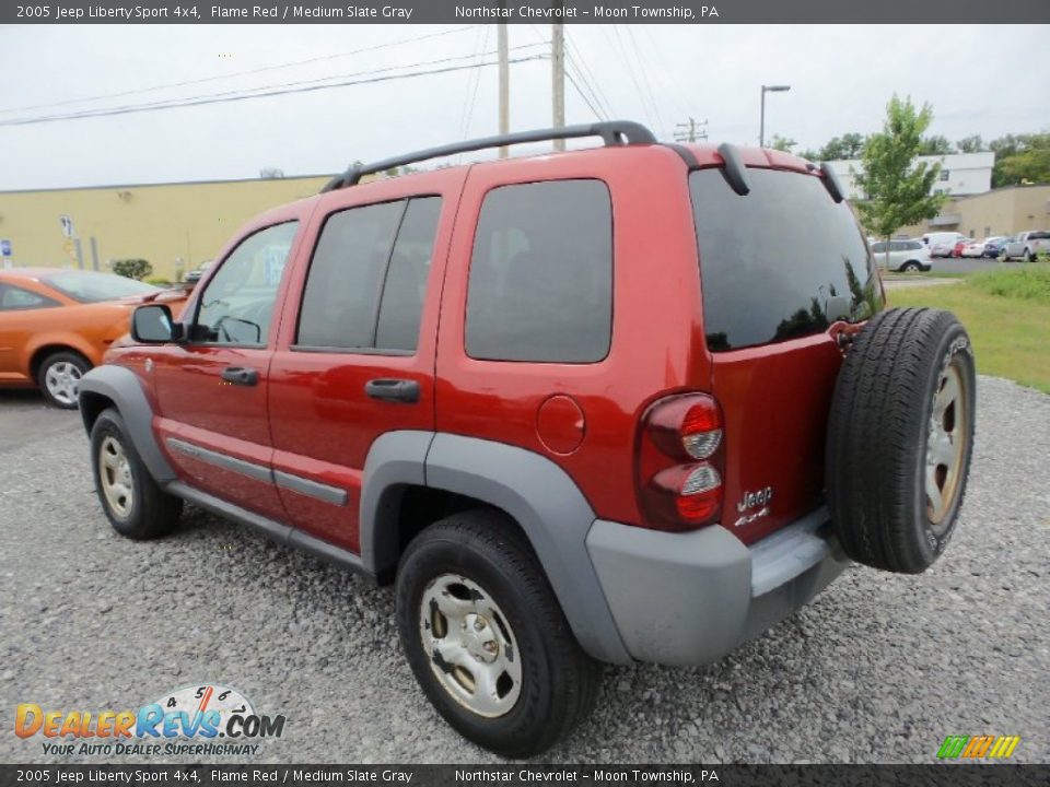 2005 Jeep Liberty Sport 4x4 Flame Red / Medium Slate Gray Photo #7