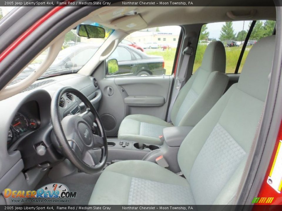 2005 Jeep Liberty Sport 4x4 Flame Red / Medium Slate Gray Photo #9