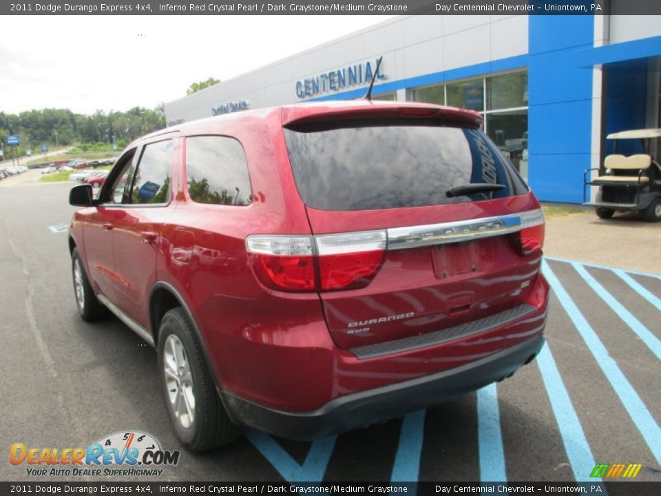 2011 Dodge Durango Express 4x4 Inferno Red Crystal Pearl / Dark Graystone/Medium Graystone Photo #4