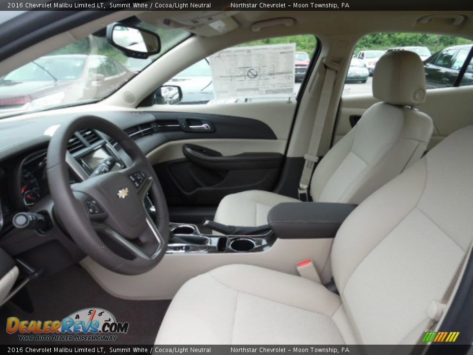 2016 Chevrolet Malibu Limited LT Summit White / Cocoa/Light Neutral Photo #11