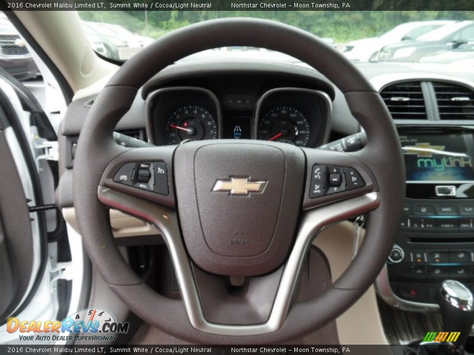 2016 Chevrolet Malibu Limited LT Summit White / Cocoa/Light Neutral Photo #17