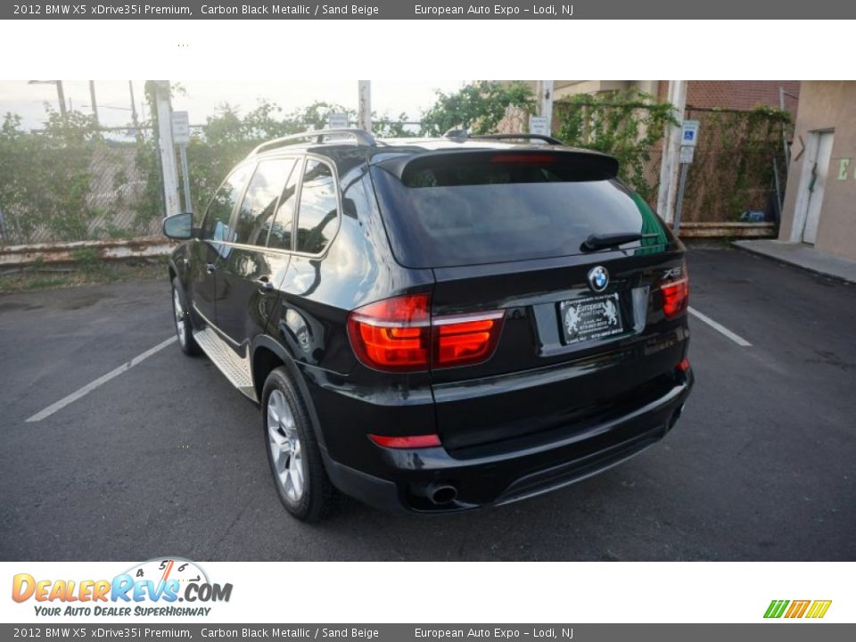 2012 BMW X5 xDrive35i Premium Carbon Black Metallic / Sand Beige Photo #3