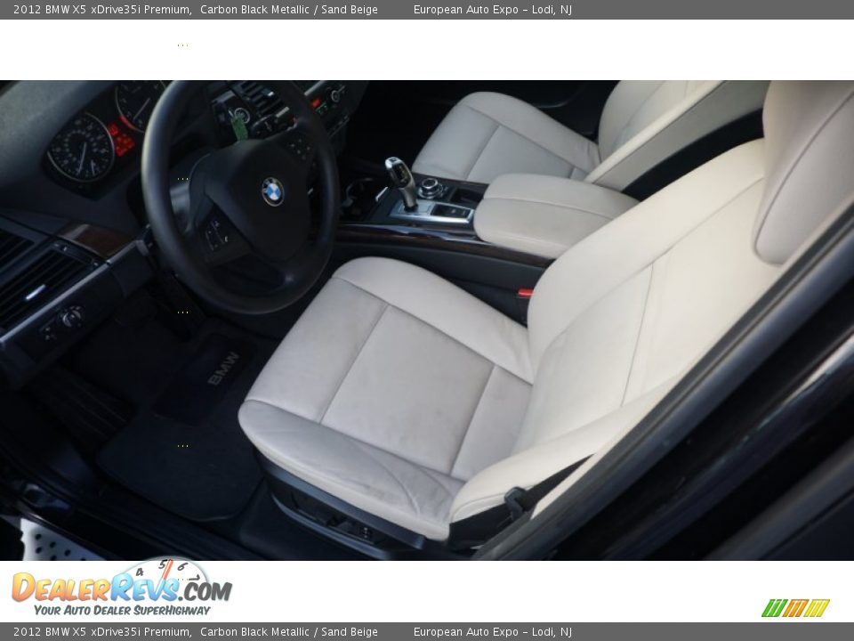 2012 BMW X5 xDrive35i Premium Carbon Black Metallic / Sand Beige Photo #5