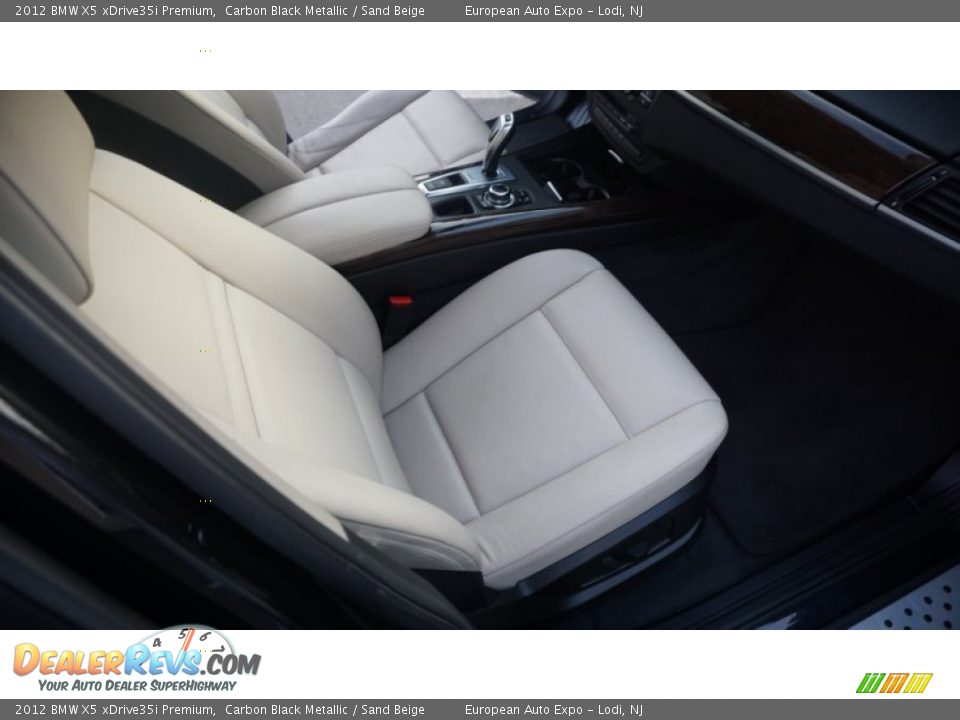 2012 BMW X5 xDrive35i Premium Carbon Black Metallic / Sand Beige Photo #7