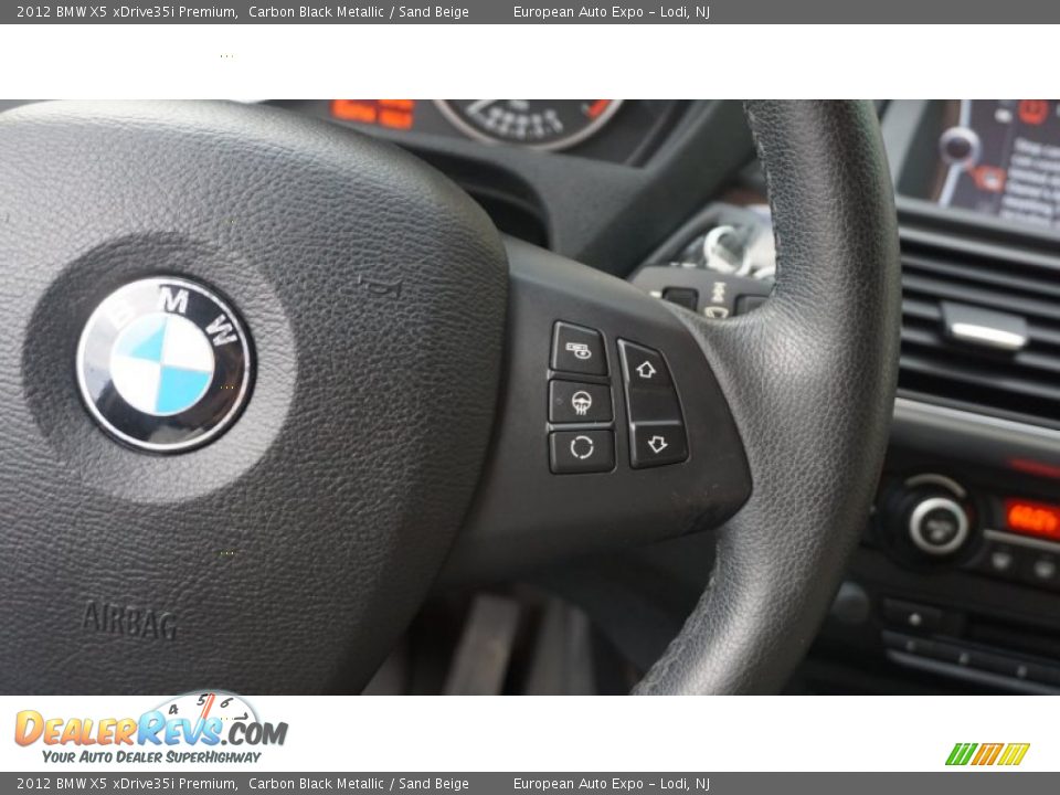 2012 BMW X5 xDrive35i Premium Carbon Black Metallic / Sand Beige Photo #29