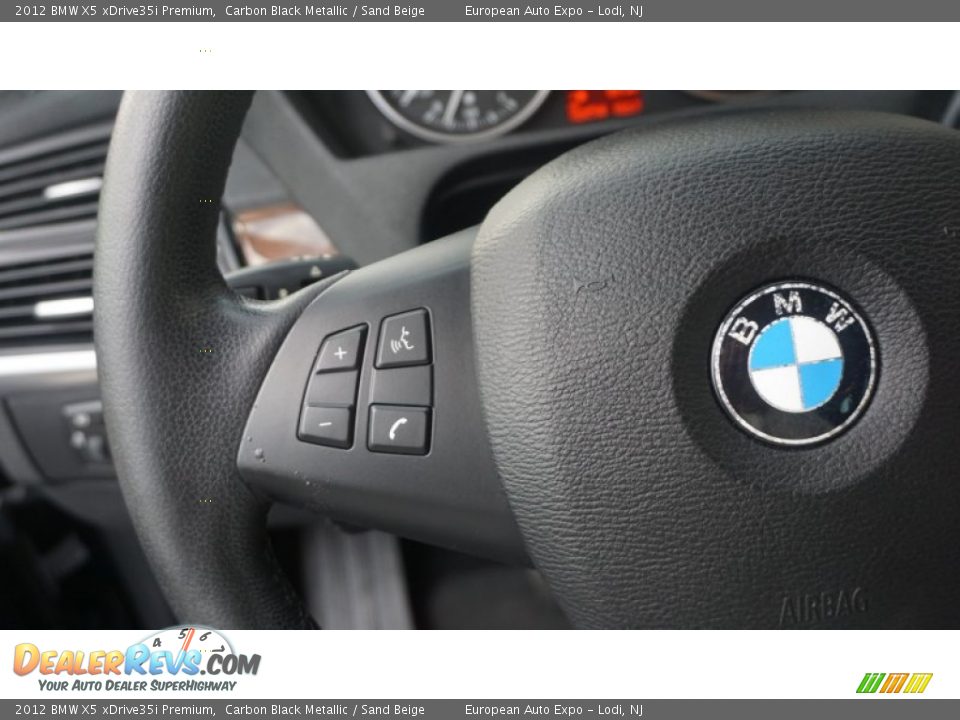 2012 BMW X5 xDrive35i Premium Carbon Black Metallic / Sand Beige Photo #30