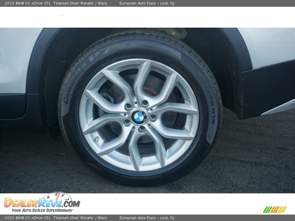 2013 BMW X3 xDrive 35i Titanium Silver Metallic / Black Photo #20