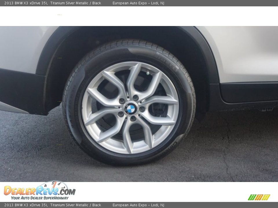 2013 BMW X3 xDrive 35i Titanium Silver Metallic / Black Photo #21