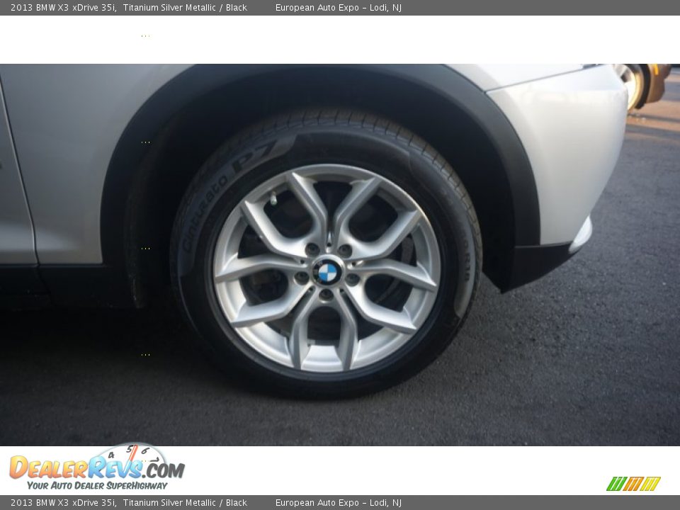 2013 BMW X3 xDrive 35i Titanium Silver Metallic / Black Photo #22