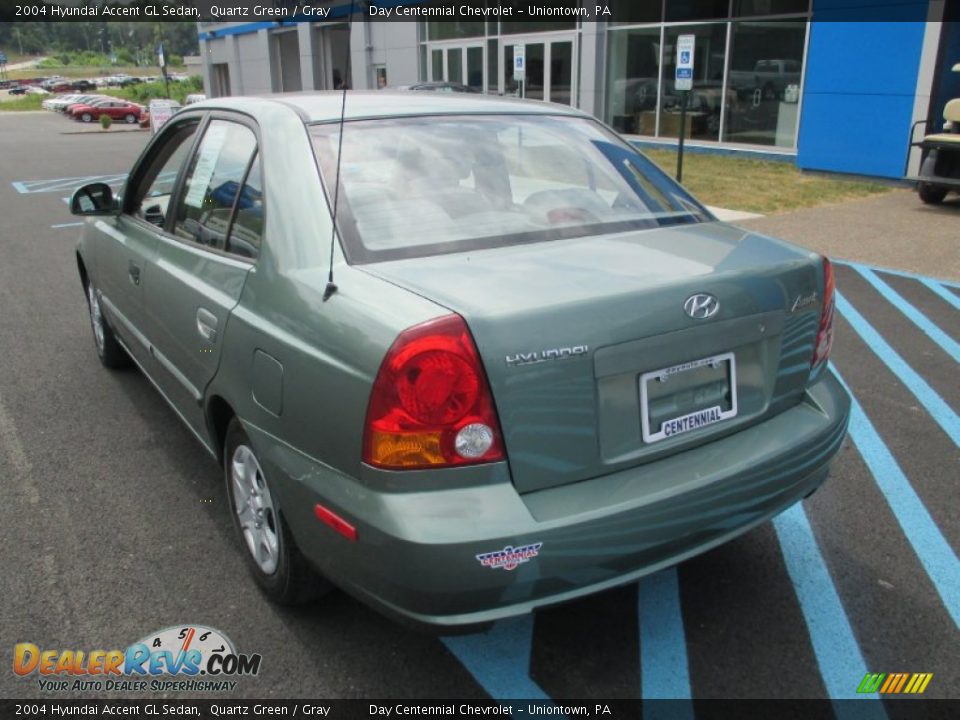 2004 Hyundai Accent GL Sedan Quartz Green / Gray Photo #4