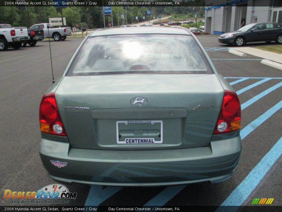 2004 Hyundai Accent GL Sedan Quartz Green / Gray Photo #6