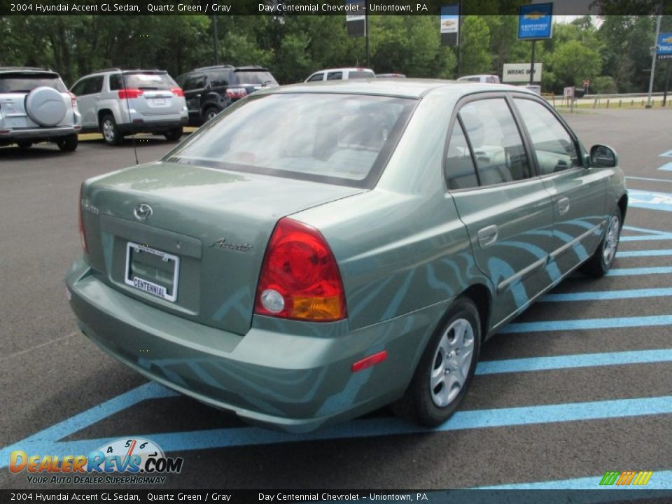 2004 Hyundai Accent GL Sedan Quartz Green / Gray Photo #8