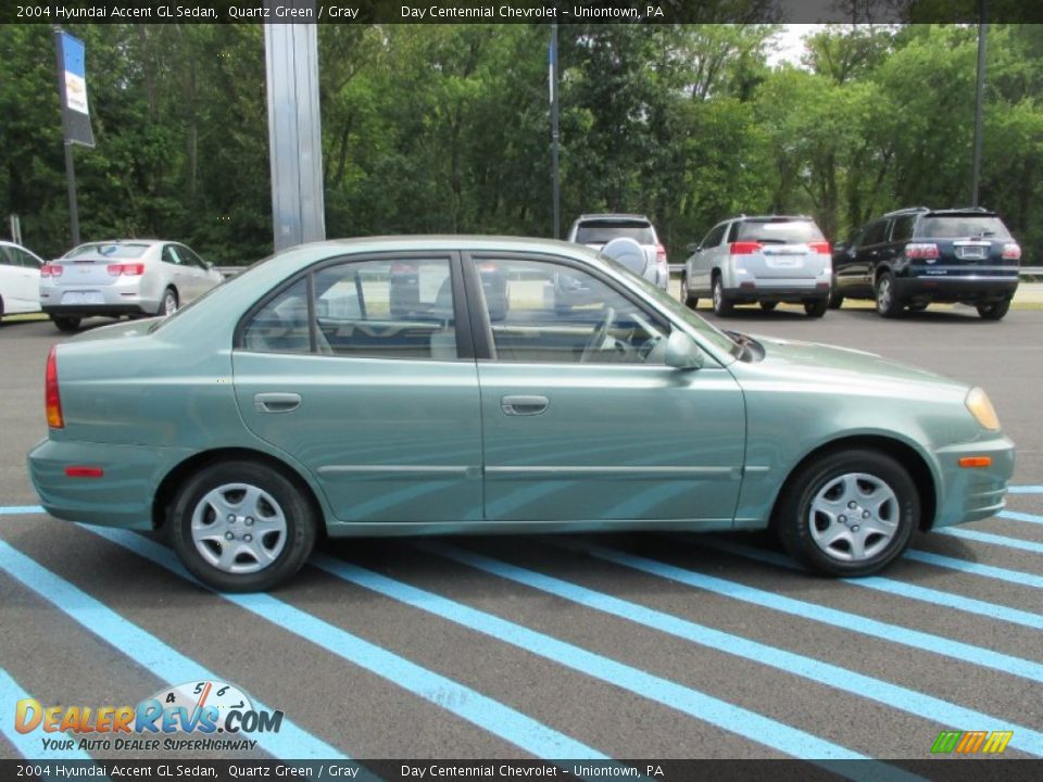 2004 Hyundai Accent GL Sedan Quartz Green / Gray Photo #10