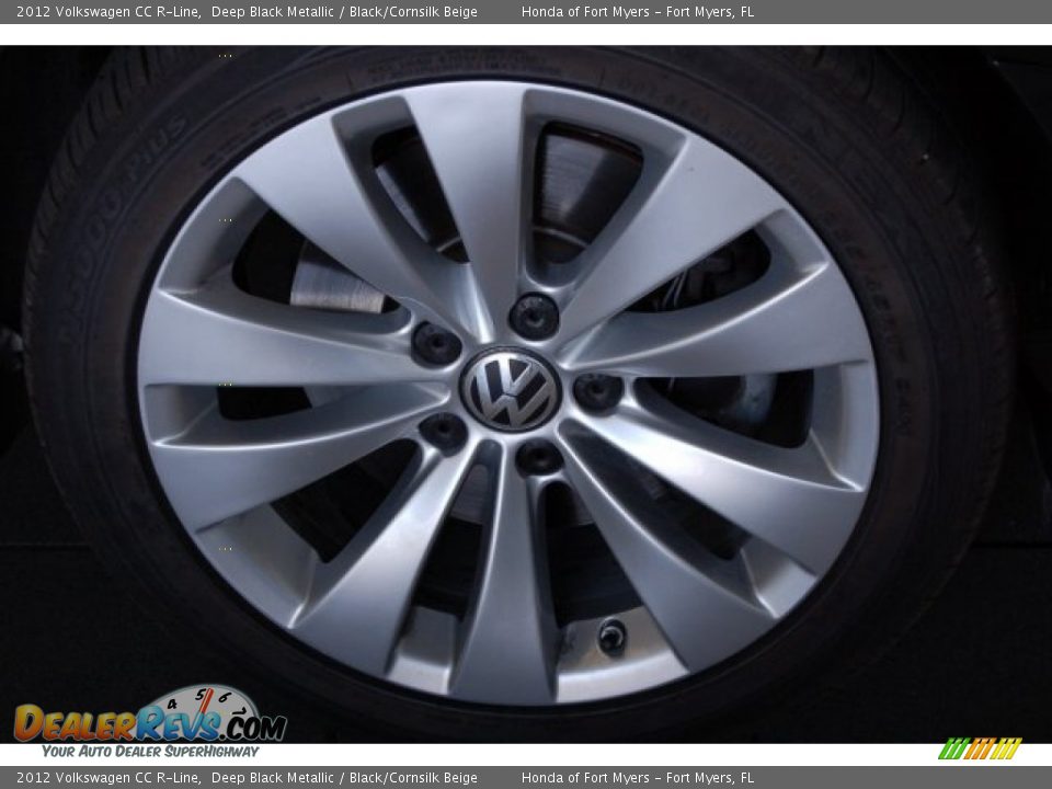 2012 Volkswagen CC R-Line Deep Black Metallic / Black/Cornsilk Beige Photo #5
