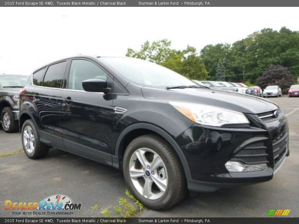 2015 Ford Escape SE 4WD Tuxedo Black Metallic / Charcoal Black Photo #1