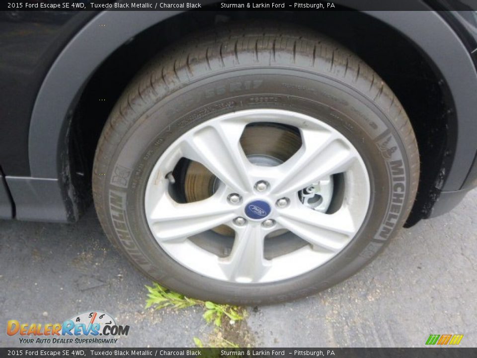 2015 Ford Escape SE 4WD Tuxedo Black Metallic / Charcoal Black Photo #2