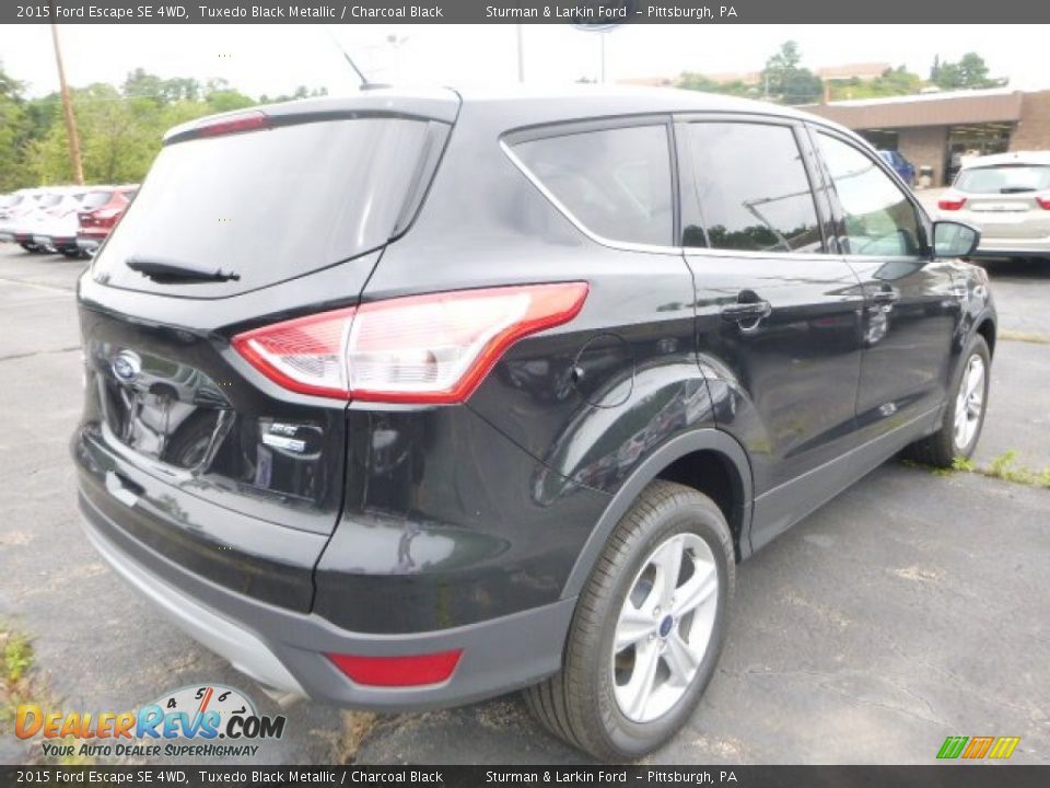 2015 Ford Escape SE 4WD Tuxedo Black Metallic / Charcoal Black Photo #4