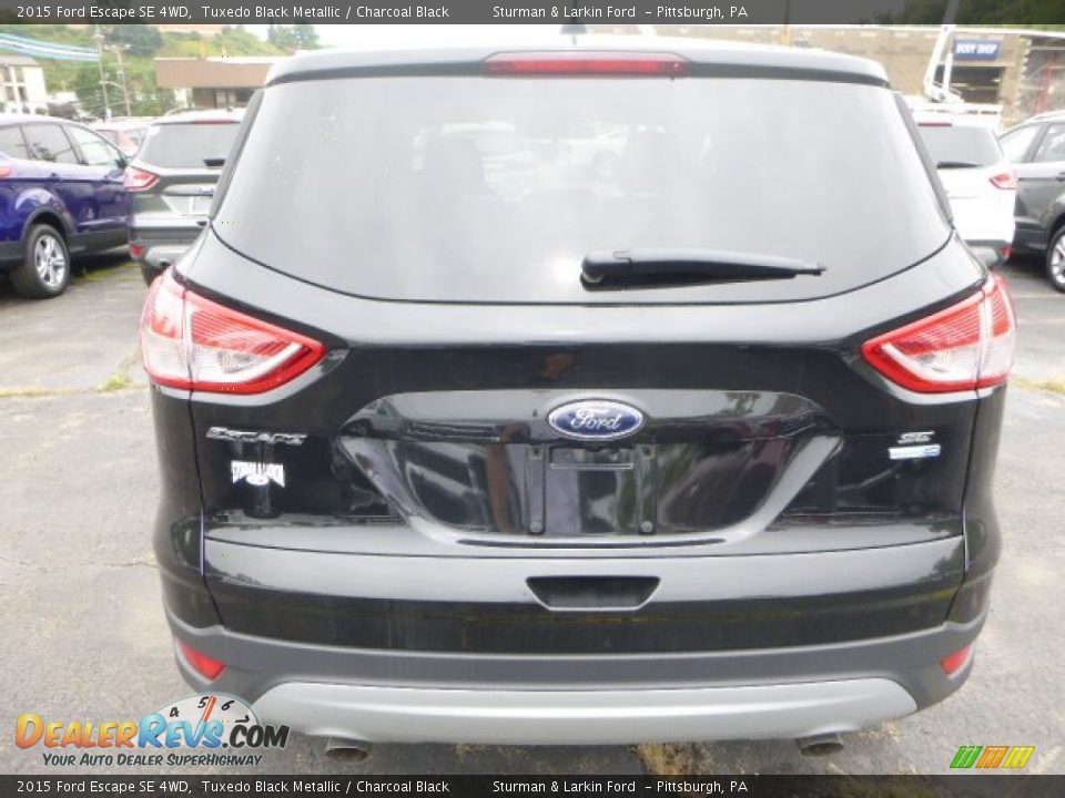 2015 Ford Escape SE 4WD Tuxedo Black Metallic / Charcoal Black Photo #5