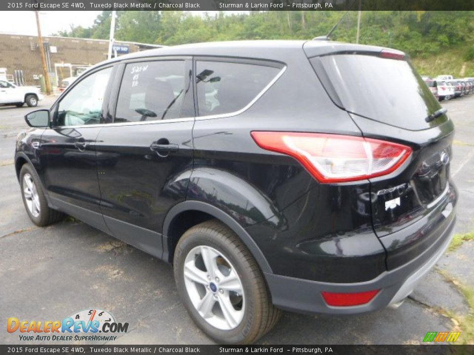 2015 Ford Escape SE 4WD Tuxedo Black Metallic / Charcoal Black Photo #6