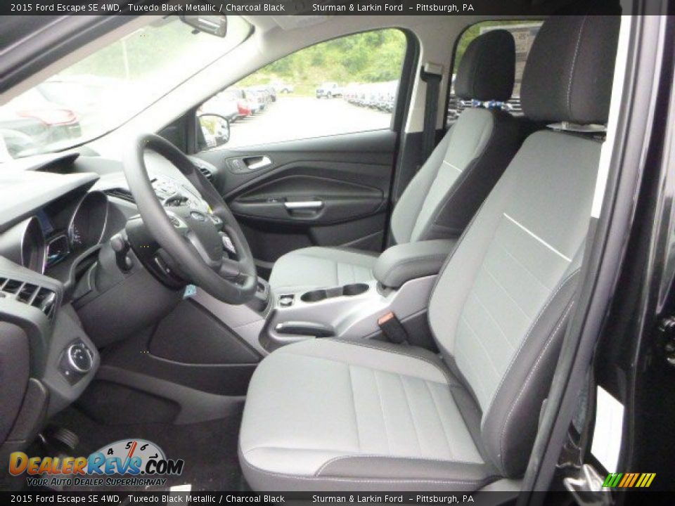 2015 Ford Escape SE 4WD Tuxedo Black Metallic / Charcoal Black Photo #9